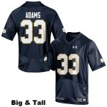 Notre Dame Fighting Irish Men's Josh Adams #33 Navy Blue Under Armour Authentic Stitched Big & Tall College NCAA Football Jersey XIW2199ZL